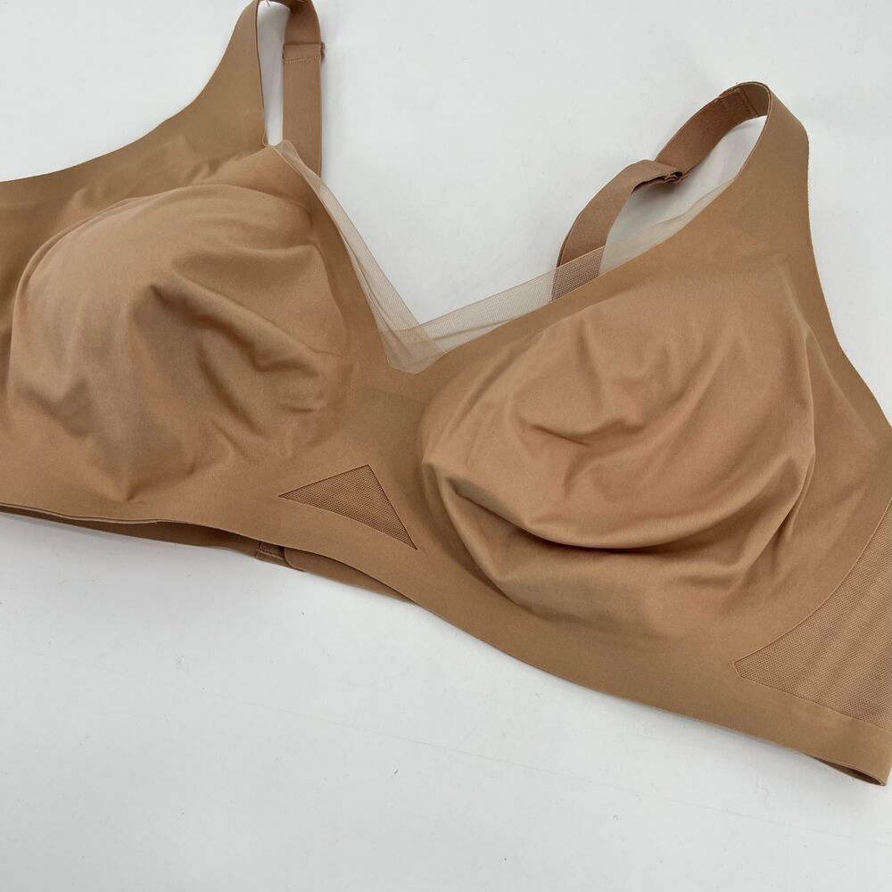 Honeylove CrossOver V-Neck Bra sand nude wireless support comfort size 42 C / D - Picture 6 of 8